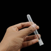 Slim Plastic Containers Vial Lab Usage Sample Storage 10x1.3cm Tube Transparent Color (Pack of 10 pieces)